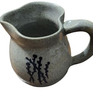 Vintage Pottery Pitcher with a Heart Shaped Opening